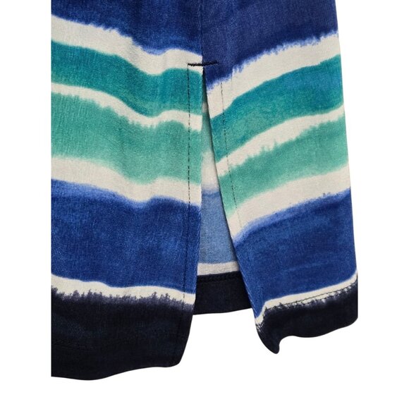 Chicos Travelers Womens Size 16/18 Striped Sleeveless Top Slinky Stretch Casual - Picture 5 of 6